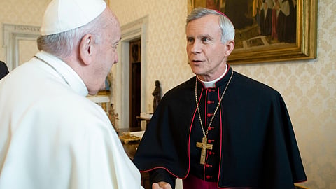 Pope Francis with erstwhile Bishop Joseph Strickland.