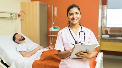Representative image for an Indian health care professional working in Europe