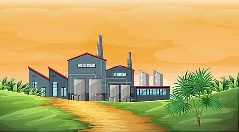 Graphic representation for an industrial park.