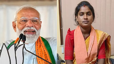 PM Modi calls Sandeshkhali protester Rekha Patra