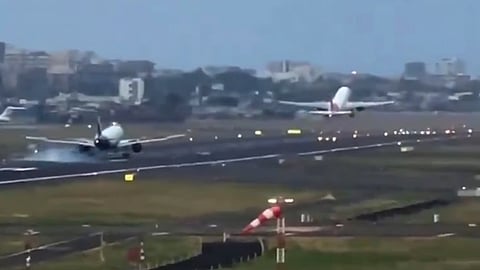IndiGo landing-Air India flight takeoff at same time at Mumbai airport