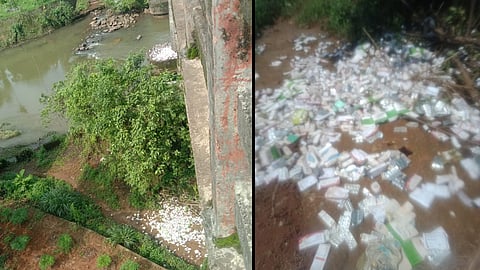 huge stock of expired medicines in kaliyar river kothamangalam