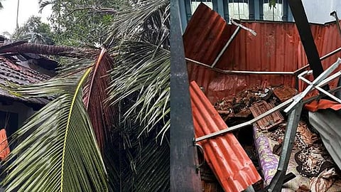 heavy rain house destroyed in kozhikode