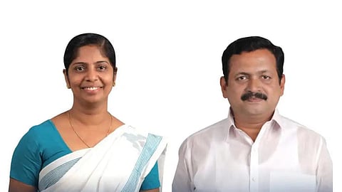 സജി.കെ.വർഗീസ് പോത്താനിക്കാട് പഞ്ചായത്ത് പ്രസിഡന്റ്, ആശ ജിമ്മി വൈസ് പ്രസിഡന്റ്