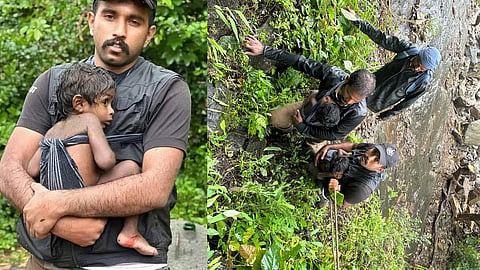 forest dept rescued the tribal family with kids
