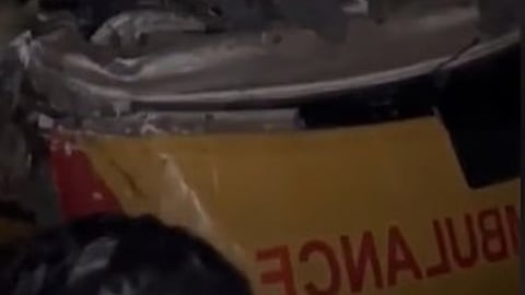 ambulance and fire engine collide ambulance driver died