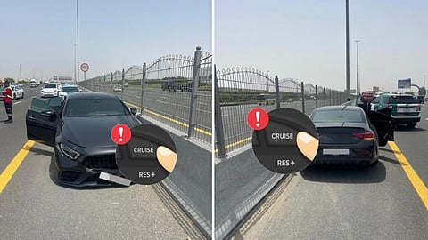 the cruise control malfunctioned; Dubai police rescued the frightened driver