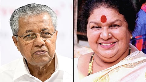cm pinarayi vijayan condolences by kaviyoor ponnamma