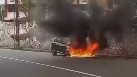 caught fire