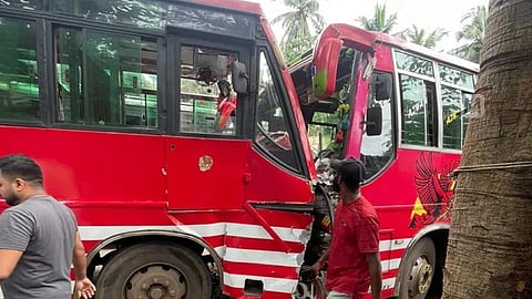 kozhikode bus collision multiple injured