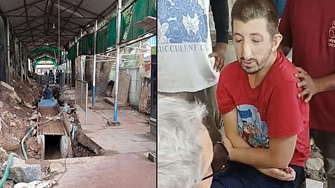 french native fell to drainage injured