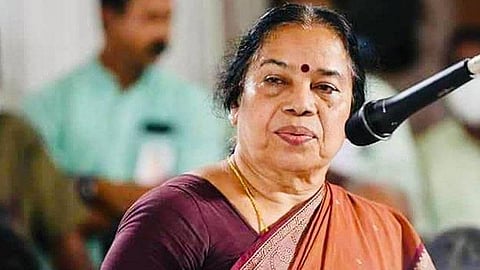p.k. sreemathi files complaint to cm and home minister in pension scam allegations