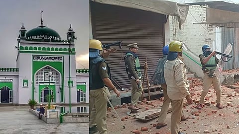 UP Police uses tear gas on crowd throwing stones during Sambhal mosque survey, 10 detained