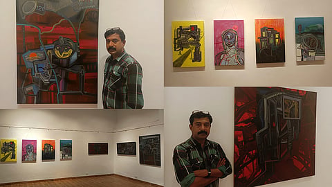Painter and poet T.K. Muralidharan's painting exhibition