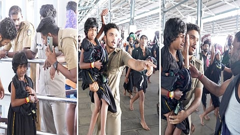 police wrist band help kid at sabarimala viral