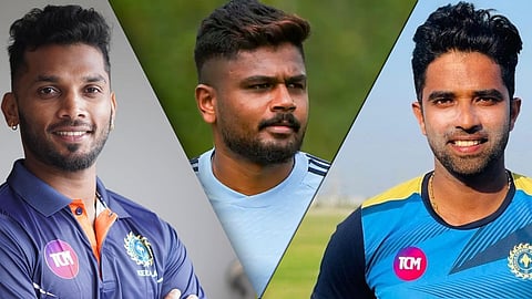 Vishnu Vinod, Sanju Samson, Sachin Baby