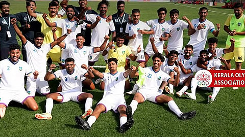 national games football kerala won gold medal