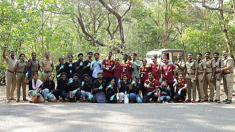 students, forest, fire force team clean drive at malayattur