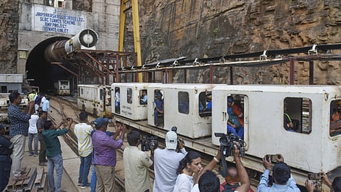 telangana Minister about tunnel collapse