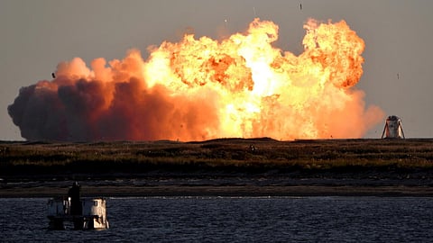 rocket explodes