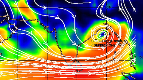 depression forms over bay of bengal