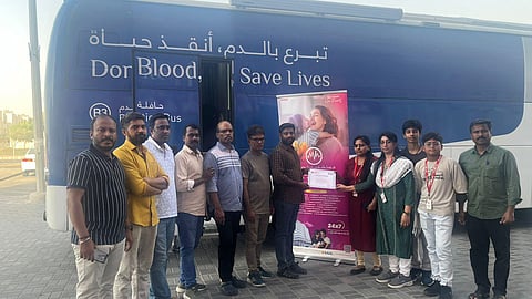 Shakti Theatres blood donation camp in Abu Dhabi
