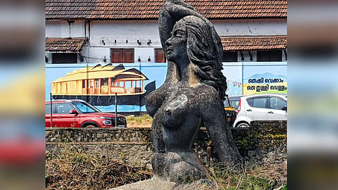 mermaid statue in Alappuzha is being demolished