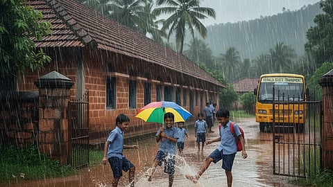 Heavy rain; school holiday on Saturday