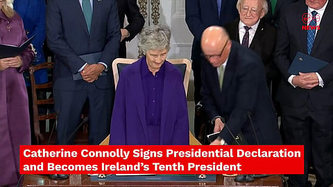Catherine Connolly takes office