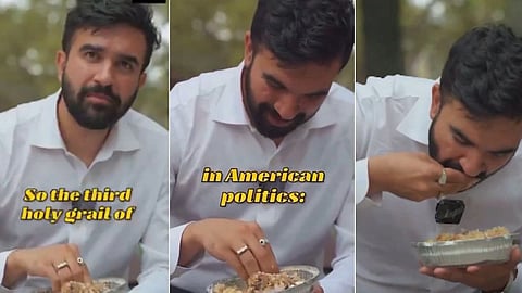 Controversial picture of Mandani eating with her hands