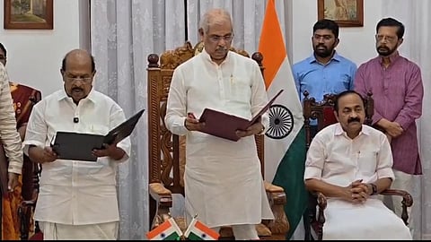 g. sudhakaran took oath as mla
