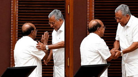 pinarayi sudhakaran handshake social media