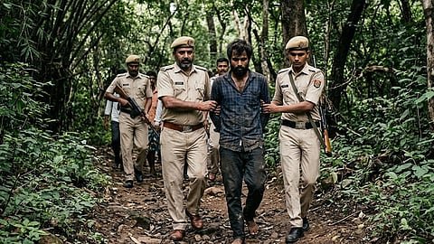 son killed father and hide in jungle; police arrest accused