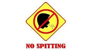 Heavy fines for spitting in public places
