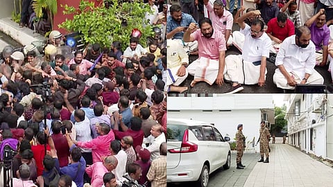 CPM workers vandalize ED officials' vehicle during raid at Pinarayi Vijayan's house