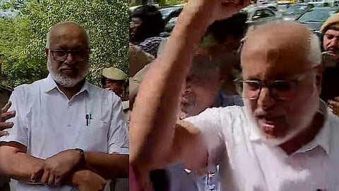 cpim protest ed raid delhi