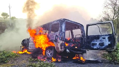 Living with two wives, constant quarrels; Son kills father and sets him on fire