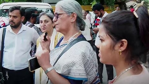 annie raja attacked during cjp protest