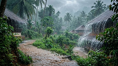 Low pressure and cyclone; very heavy rain, red alert in 3 districts