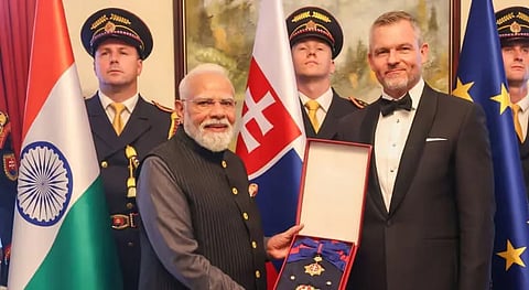 Narendra Modi conferred with Slovakia's highest civilian honour