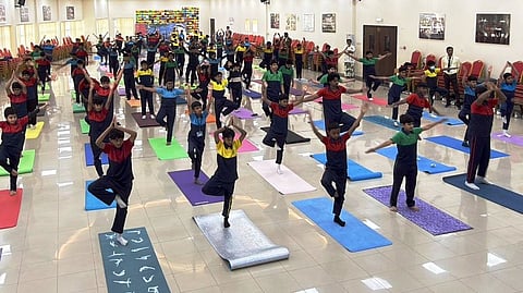 Sharjah Indian School marks International Yoga Day with mass student demo