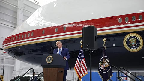 US President Donald Trump inaugurates Air Force One gifted by Qatar