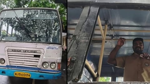 Argument in Priyadarshini bus; Women arrested for pulling and breaking bell
