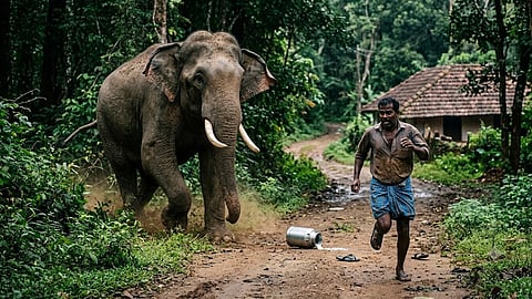 farmer injured in wild elephant attack in wayanad