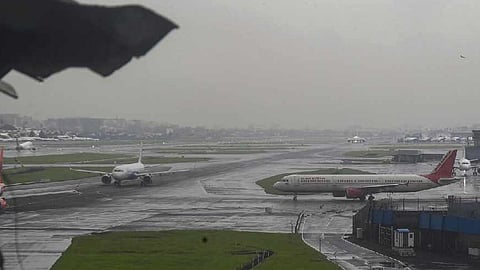 Operations at Mumbai airport were disrupted for an hour due to heavy rain