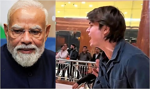 A 22-year-old man entered the Australian hotel where Modi was staying and shouted anti-India slogans.