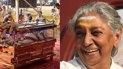 Farewell to S Janaki: Cremation with full honours in Mysuru