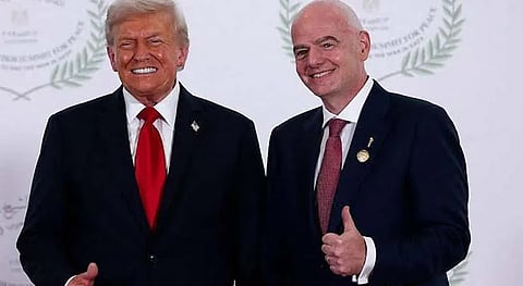 FIFA President Gianni Infantino says this time President Trump and I will hand over the World Cup trophy to the winning team together
