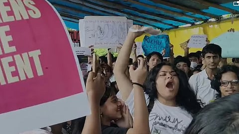 Dibisha Mahanta, daughter of Assam Revenue Minister Keshab Mahanta, is participating in the student protest.