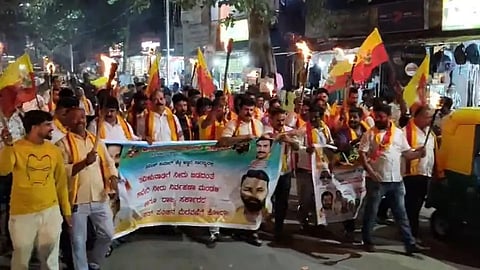 cauvery water release issue; protest erupts in karnataka